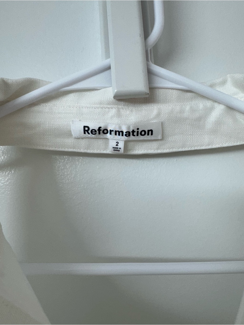 Reformation White Halter Collared Midi Dress - Picture 5 of 7